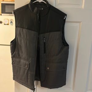 Men INC Coat Vest Faux Leather Size Small